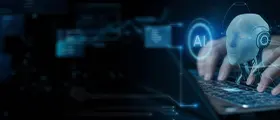 An Artificial Intelligence Expert Working on Laptop