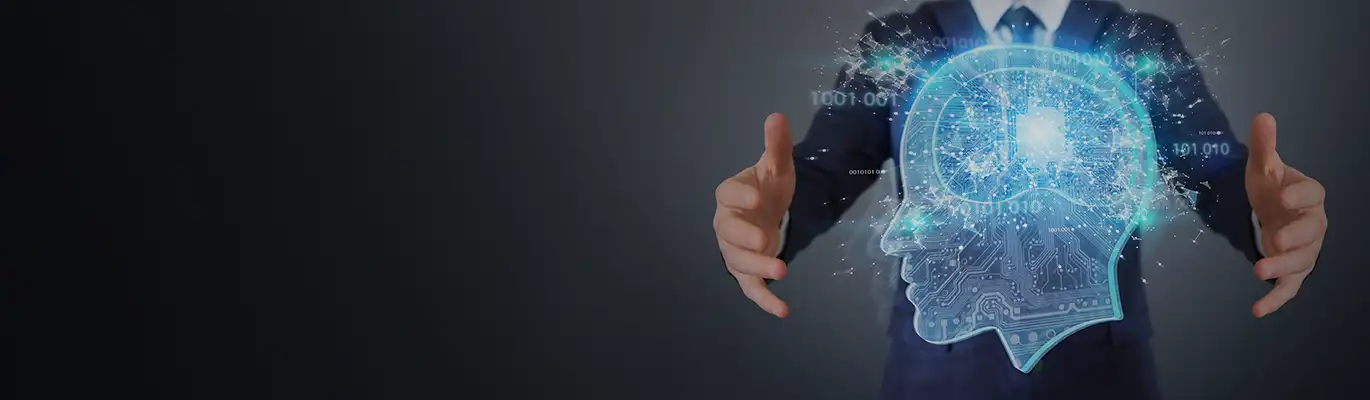 A professional holding a human head blueprint between hands 