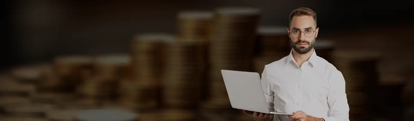 Two accountants standing at office and having discussion
