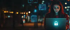 Professional Higher National Diploma in Cyber Security course with digital security concept.