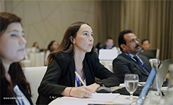 Corporate professional taking notes during Edoxi's Artificial Intelligence (AI) corporate training session at DoubleTree by Hilton, Dubai