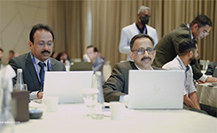 Professionals attending Edoxi's Artificial Intelligence (AI) corporate training conducted by Manish at DoubleTree by Hilton, Dubai