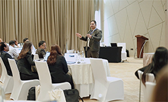 Corporate professionals attending Edoxi's Artificial Intelligence (AI) corporate training session led by Manish at DoubleTree by Hilton, Dubai.