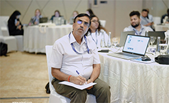 Corporate professional attending Edoxi's Artificial Intelligence (AI) training session presented by Manish at DoubleTree by Hilton, Dubai.