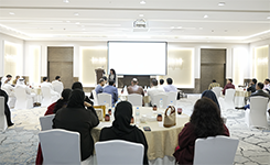 Corporate professionals from Julphar attending Edoxi's Train the Trainer corporate training led by Julie Archer at Hilton Garden Inn, Dubai