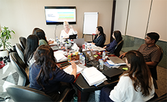 Corporate professionals participating in Edoxi's Effective Business Communication Skill training led by Julie Archer in Dubai .