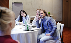 Corporate professionals participating in Edoxi's Public Speaking training program at a client premises in Dubai.